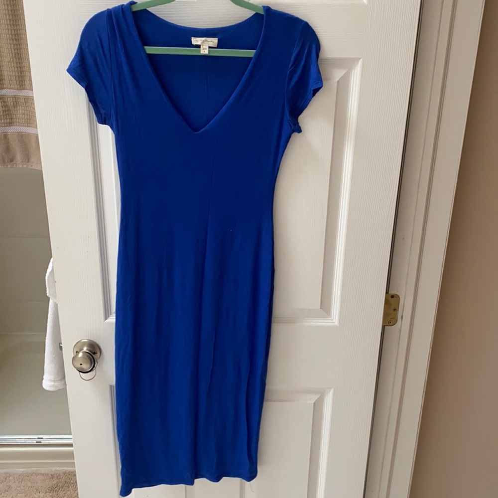 Royal blue midi dress